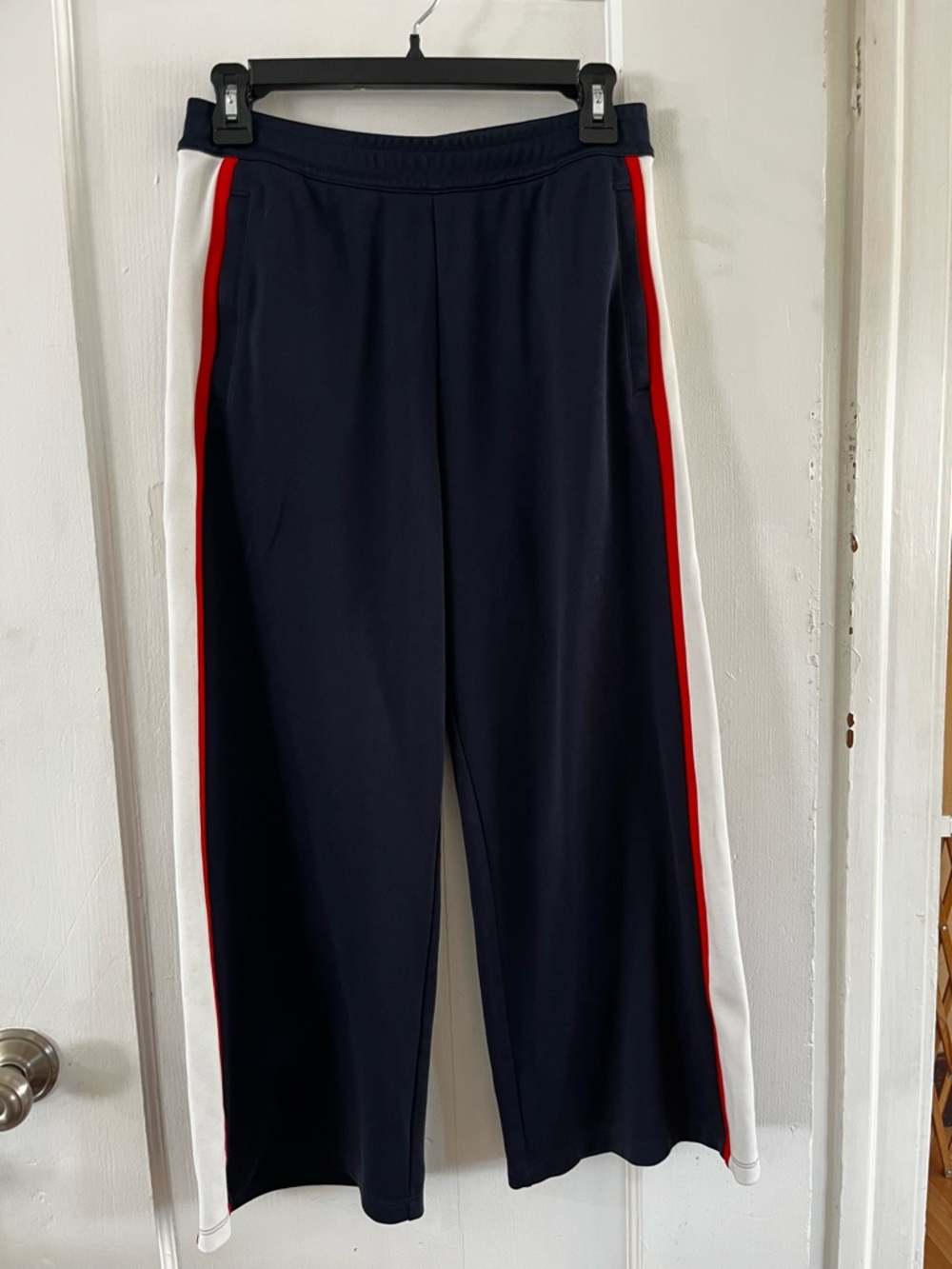 Tory Sport Navy Track Suit Set Jacket & Cropped Wide Leg Pants M - Picture 4 of 17
